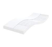 Ziaphsol Matelas en mousse blanc 80 x 210 cm, 7 zones, 20 ILD, mousse polyuréthane 24D, ergonomique, respirant, lavable, housse avec fermeture éclair, pour chambre à coucher, lit d'appoint, sommier à