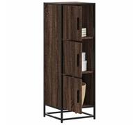 Ziaphsol Meuble haut marron aspect chêne 35,5 x 35 x 106,5 cm avec beaucoup d'espace de rangement, matériau en bois robuste, poignées en métal stables, idéal pour le salon, la salle à manger, la
