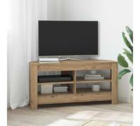 Ziaphsol Meuble TV d'angle 102 x 40,5 x 45 cm, chêne artisanal, design moderne, meuble TV avec beaucoup d'espace de rangement pour salon, console multimédia, gestion des câbles, montage stable