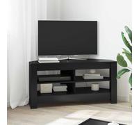 Ziaphsol Meuble TV d'angle - 102 x 40,5 x 45 cm - Noir - En bois - Meuble bas moderne avec espace de rangement pour le salon, convient pour la télévision, la console multimédia, le rack HiFi et la