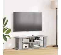 Ziaphsol Meuble TV gris béton 96 x 35 x 33,5 cm avec beaucoup d'espace de rangement pour appareils multimédias, téléviseurs, rack HiFi, buffet, salon, gestion des câbles, mur de salon durable