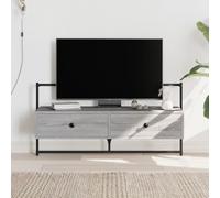 Ziaphsol Meuble TV Mural en Bois d'ingénierie Gris Sonoma 100,5x30x51 cm avec tiroirs Support Support pour télévision Salon séjour Chambre