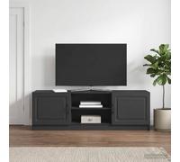Ziaphsol Meuble TV noir - 150 x 31 x 47 cm - Console multimédia avec tiroirs et gestion des câbles - Pour salon, home cinéma, buffet bas