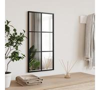Ziaphsol Miroir Mural Noir Rectangle 30x60 cm en Verre avec Cadre en Fer Enduit de Poudre pour décoration Salon Chambre Salle de Bain entrée ou Couloir