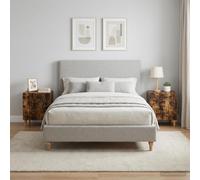 Ziaphsol Modern 2-Piece Nightstand Set in Smoked Oak with Storage Compartments for Bedroom, Living Room Or Office, Durable Wood Engineering Finish, Versatile Design for Indoor Use
