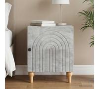 Ziaphsol Modern Bedroom Bedside Table in Grey Concrete Finish Measuring 43 by 34.5 by 50 Centimeters with Versatile Storage, Ideal for Bedroom Decor, Lounge, Or Office Spaces