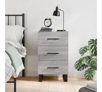 Ziaphsol Modern Bedside Table Made of Durable Engineered Wood in Sonoma Gray Finish Measuring 40 by 40 Centimeters with a Height of 66 Centimeters, Suitable for Bedroom, Living Room Or Guest Room