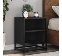 Ziaphsol Modern Black 2-Piece Bedside Tables 40x31x50 cm with Engineered Wood and Metal Frame for Bedroom Living Room Or Dormitory Decor, Featuring Ample Storage, Sturdy Surface, and Easy Maintenance