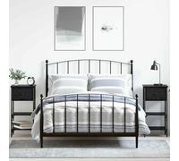 Ziaphsol Modern Black Oak 2-Piece Bedside Table Set with Drawers and Shelves for Bedroom Decor, Durable Engineered Wood and Metal, Versatile nightstands for Bedroom Or Living Room Use