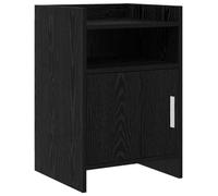 Ziaphsol Modern Black Oak Bedside Table 40 x 36 x 60 cm Engineered Wood with Drawer Storage for Bedroom Or Living Room Fits Bedside, nightstand, Side Table, Or Small Furniture
