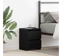 Ziaphsol Modern Black Oak Nightstand 30 x 30 x 40 cm Wooden Engineering Bedside Table with Drawer for Bedroom Living Room and Small Spaces
