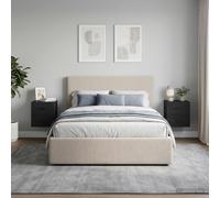 Ziaphsol Modern Black Wall-Mounted Nightstand Set of 2 with Storage Shelves and Drawers for Bedroom Living Room Small Spaces Durable Wood and Metal Finish