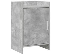 Ziaphsol Modern Concrete Gray Bedside Table 40 x 30 x 60 cm Engineered Wood with Metal Handles for Bedroom Lounge Or Dormitory, Durable Storage with Shelves and Drawer
