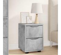 Ziaphsol Modern Concrete Grey Bedside Table 30.5 x 30 x 43 cm Engineered Wood Bedroom Nightstand with Drawer Storage for Living Room Or Bedroom