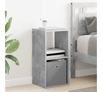 Ziaphsol Modern Concrete Grey Bedside Table with Drawer 30.5 x 27 x 59.5 cm for Bedroom Living Room Decor, Durable Engineered Wood, Versatile Storage, Minimalist Design