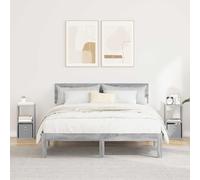 Ziaphsol Modern Gray Sonoma Bedside Table Set of 2 with Drawer and Shelf Scandinavian Style Durable Wood Engineering for Bedroom Living Room Or Dormitory