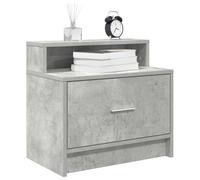 Ziaphsol Modern Grey Concrete Bedside Table with Drawer 51x31x47 cm for Bedroom Living Room with Storage Compartment and Easy-to-Clean Surface, Ideal for Adult Or Children's Space