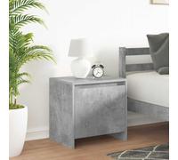Ziaphsol Modern Grey Concrete Finish Bedside Table 45x34x44.5 cm with Wooden Engineering Construction for Bedroom Lounge Living Room Or Dorsitory