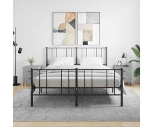 Ziaphsol Modern Grey Concrete Finish Bedside Tables Set of 2 40x35x47.5cm with Wooden Engineering Surface and Metal Legs for Bedroom Living Room Dormitory Or Child Room Decor