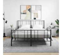 Ziaphsol Modern Grey Concrete Finish Bedside Tables Set of Two 40x40x50 cm Engineered Wood Metal Legs for Bedroom Lounge Living Room Stylish Space-Saving Furniture