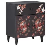 Ziaphsol Modern Multicolored Bedside Table with Drawer 50 x 33 x 60 cm Wooden Nightstand with Brass Handles for Bedroom, Living Room, Or Dormitory in Scandinavian, Vintage, Or Industrial Style