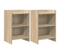 Ziaphsol Modern Oak Bedside Tables 2 pcs with Storage Shelves 40 x 30 x 60 cm for Bedroom Decor Bedroom Furniture Bedroom nightstand with Drawer and Space for Lamp and Personal Items