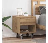Ziaphsol Modern Oak Nightstand Set of 2 with Spacious Storage Rectangular Design for Bedroom Lounge Or Living Room Perfect for Organizing Essentials and Decor