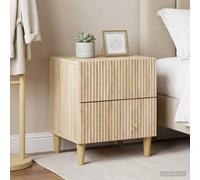 Ziaphsol Modern Oak Sonoma Bedside Table Set 2 Pieces with Spacious Drawers for Bedroom Living Room Minimalist Design Durable Engineered Wood Suitable for Scandinavian Contemporary Decor