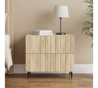 Ziaphsol Modern Oak Sonoma Bedside Table with Drawer 62 x 34.5 x 49.5 cm Versatile Bedroom Furniture with Storage Space, Contemporary Design, Wooden Engineering
