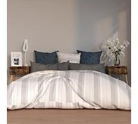Ziaphsol Modern Scandinavian 2-Piece Bedside Tables in Smoked Oak Wood with Drawers and Wall Fixing kit for Bedroom Decor, Living Room, Or Dormitory, Durable Engineered Wood Furniture