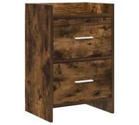 Ziaphsol Modern Scandinavian Chêne Fumé Bedside Table 40 x 30 x 60 cm with Metal Handles Durable Wooden Nightstand with Multiple Drawers for Bedroom Living Room and Small Spaces