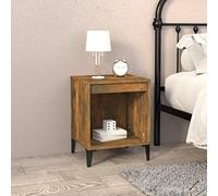 Ziaphsol Modern Scandinavian Oak Nightstand 40x35x50 cm with Storage Drawer Bedside Table for Bedroom Lounge Living Room Durable MDF and Metal Finish