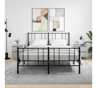 Ziaphsol Modern Scandinavian Style Bedside Table Set of 2 in Grey Concrete Finish with Engineered Wood Durable Surface for Bedroom Living Room and Dresser Storage Furniture