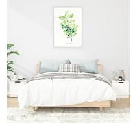 Ziaphsol Modern Scandinavian White Bedside Tables 2 Piece Set with Storage Drawers for Bedroom Living Room Nightstands Chêne MDF Durable Easy to Clean