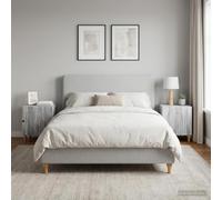 Ziaphsol Modern Sonoma Gray 2-Piece Bedside Table Set with Storage for Bedroom, Living Room, Or Office, Made of Durable Engineered Wood with Elegant Border Design, Suitable for Adult Or Child Spaces