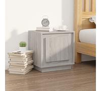 Ziaphsol Modern Sonoma Gray Bedside Table 44x35x45 cm Engineered Wood with Spacious Drawer and Open Shelf, Versatile Side Table for Bedroom, Living Room, Or Office, Durable, Stylish, Easy to Assemble