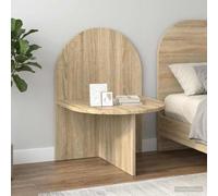 Ziaphsol Modern Sonoma Oak Nightstand Set of 2 with Round Top Compact Design for Bedroom Living Room Minimalist Decor Durable Wooden End Tables for Bedside Or Small Spaces