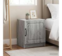 Ziaphsol Modern Vintage-Style 2-Piece Sonoma Gray Bedside Tables 43 x 34.5 x 47 cm with Wood Engineering Finish Ideal for Bedroom Decor, Storage, and nightstand Setup in Adult Or Children's Rooms