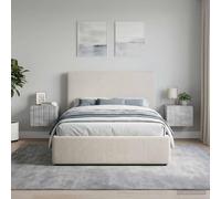 Ziaphsol Modern Vintage Style Wall-Mounted Bedside Cabinet Set 2 Pieces in Gray Concrete Finish, Made of Engineered Wood with Dimensions 33 x 34.5 x 24 cm