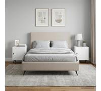 Ziaphsol Modern Vintage White Bedside Cabinet Set 2 Pieces 43 x 34.5 x 50 cm with Ample Storage Space for Bedroom Or Living Room Use Ideal for Nightstand Or Side Table
