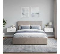 Ziaphsol Modern Vintage White Glossy Bedside Cabinet Set 2 Pieces with Durable Engineered Wood Storage Drawers for Bedroom Living Room Nightstand Decor