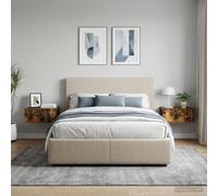Ziaphsol Modern Wall-Mounted Bedside Cabinet Set of Two Made of Durable Wood Engineering with a Smooth Finish Measuring 49 x 34.5 x 20 Centimeters Suitable for Bedroom Living Room Or Guest Room Ideal