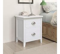 Ziaphsol Modern White 2-Piece Bedside Tables with Drawers for Bedroom and Living Room Durable Paulownia Wood and Plywood Compact Nightstands for Adults and Kids Suitable for Bedroom Lounge Or Dors