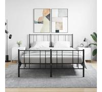 Ziaphsol Modern White Bedside Tables 2 pcs 40x40x50 cm Engineered Wood with Metal Legs Bedroom Storage Cabinet with Door and Display Surface for Living Room Or Bedroom Decor