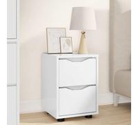 Ziaphsol Modern White Gloss Nightstand with Drawer 30.5 x 30 x 43 cm Bedroom Furniture with Adjustable Height and Storage for Bedside Lamp Book Or Essential Items