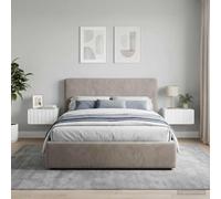 Ziaphsol Modern White Glossy Wall-Mounted Bedside Cabinets Set of Two 49 x 34.5 x 24 cm for Bedroom Living Room Storage with Drawers and Shelves