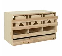 Ziaphsol Nichoir pour poules en pin massif avec 3 compartiments 96 x 40 x 45 cm, fond amovible, perchoir pliable, pour le rangement des œufs et l'élevage de poules dans le clapier