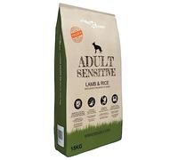 Ziaphsol Nourriture sèche pour chien Adult Sensitive Lamb & Rice 15 kg, contenant des céréales avec agneau et riz, facile à digérer pour la digestion sensible à partir de 1 an, avec prébiotiques