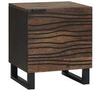 Ziaphsol Noyer Wood Nightstand 40 x 33 x 46 cm Solid Acacia Bedside Table with Drawer for Bedroom Small Space Storage Rustic Modern Design