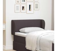 Ziaphsol Oreille de tête de lit Marron 40 x 23 x 6 cm en Tissu pour Chambre Moderne, Support de Confort, décoration Murale, Protection et capitonnage pour lit, Cadre, sommier